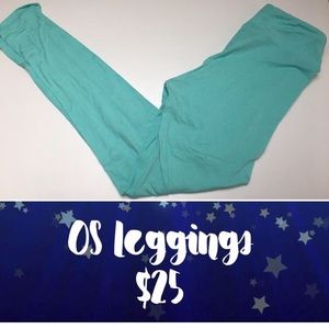 Turquoise Lula Roe One Size Leggings NWOT